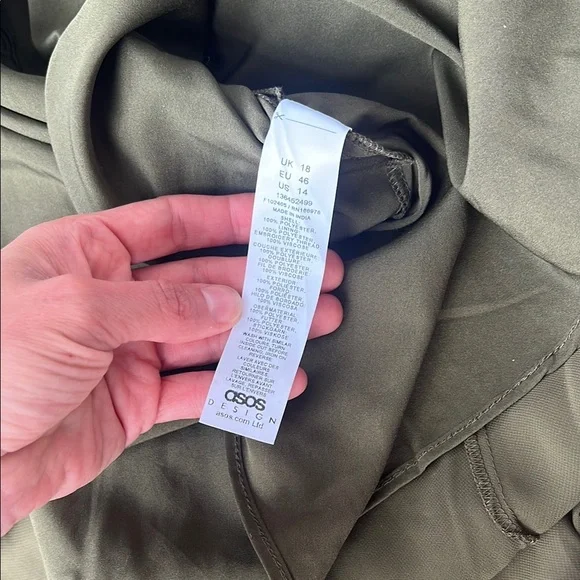 ASOS DESIGN embroidered cuff and hem maxi dress in khaki - Picture 15 of 15